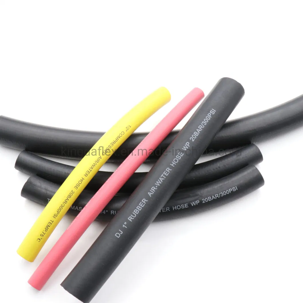 Flexible Smooth Cover Textile Braided 300psi Rubber Air Water Hose