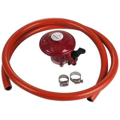 Quick on BBQ Gas Regulator for UK with Hose